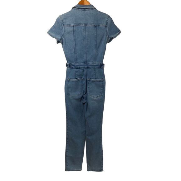 Good American | Fit For Success Blue Denim Jumpsuit NWT - Picture 3 of 5